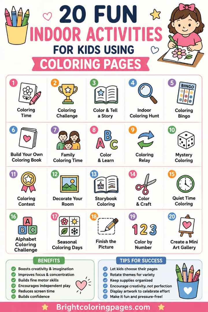 20 Fun Indoor Activities for Kids Using Coloring Pages