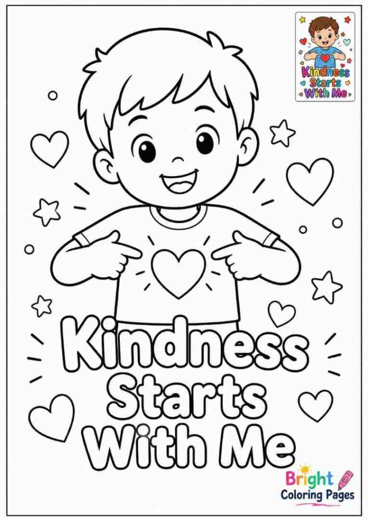 Kindness Starts With Me Coloring Page