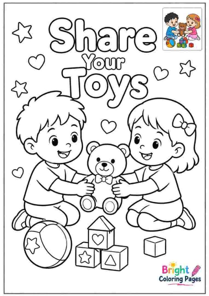 Share Your Toys Coloring Page