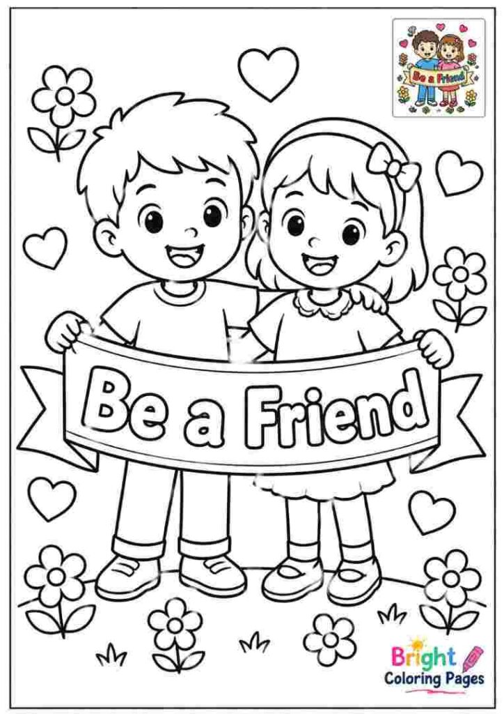 Be a Friend Coloring Page