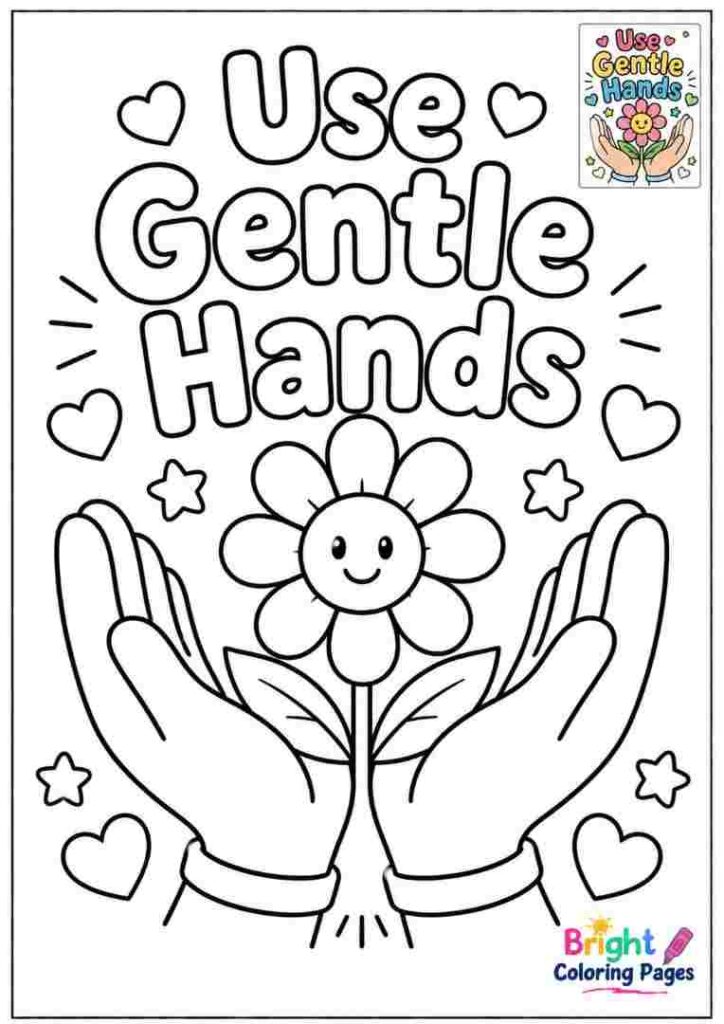 Use Gentle Hands Coloring Page
