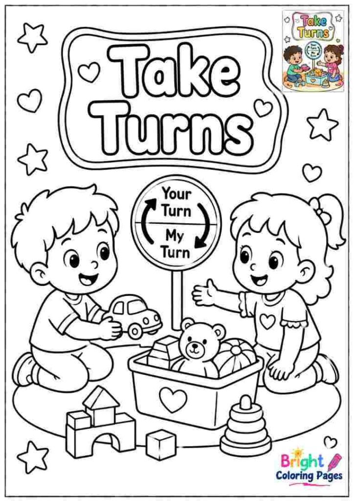 Take Turns Coloring Page