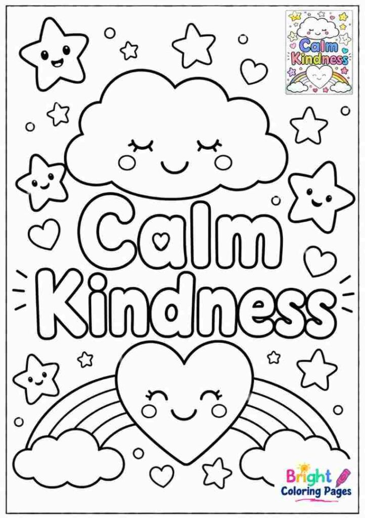 Calm Kindness Coloring Page