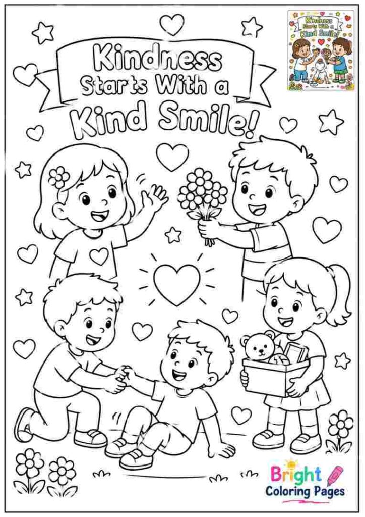 Kind Smile Coloring Page