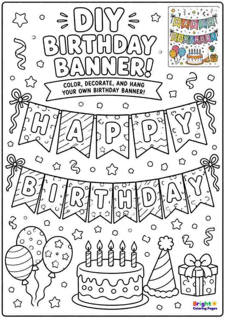 DIY Birthday Banner Page