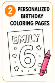 Personalized Birthday Coloring Pages