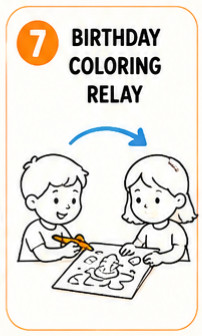 Birthday Coloring Relay