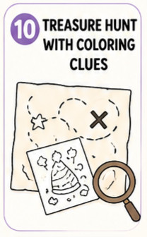 Treasure Hunt with Coloring Clues