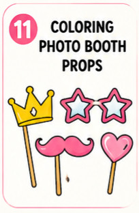 Coloring Photo Booth Props