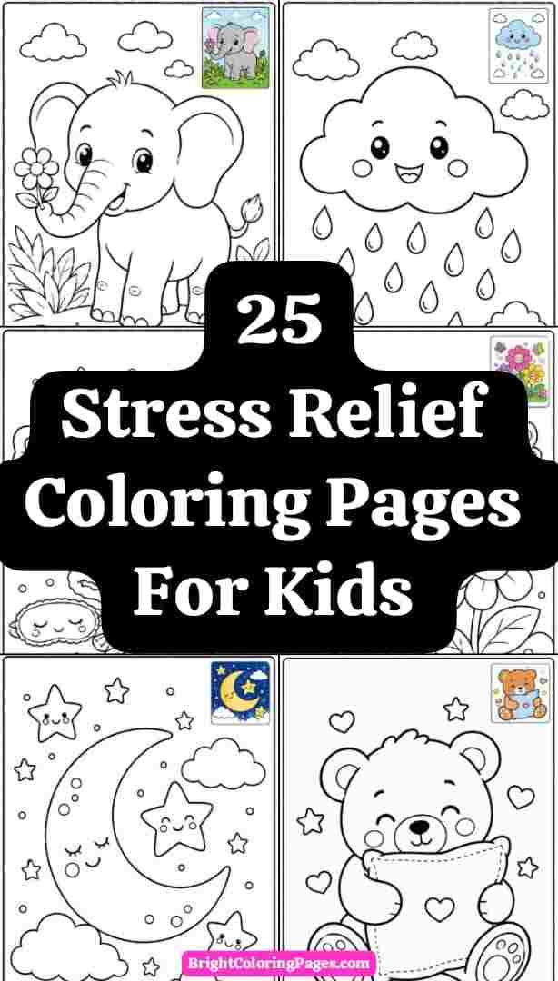 Stress Relief Coloring Pages For Kids (Free Printable Download)