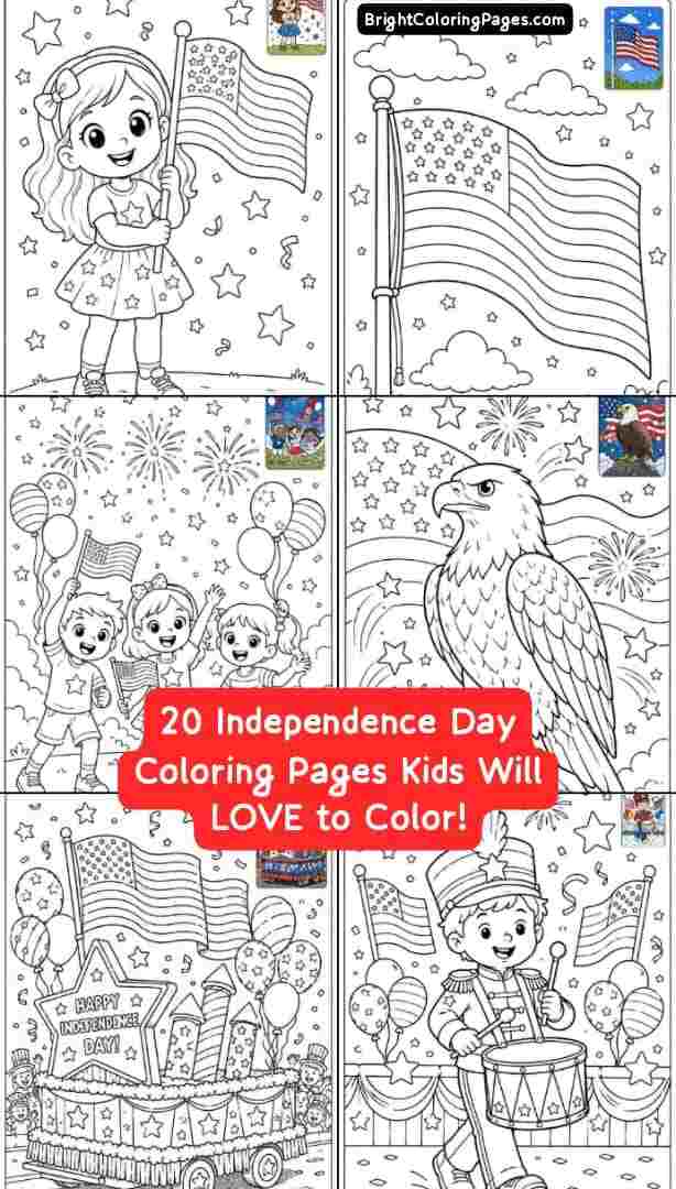 🇺🇸 20 Independence Day Coloring Pages Kids Will LOVE to Color!
