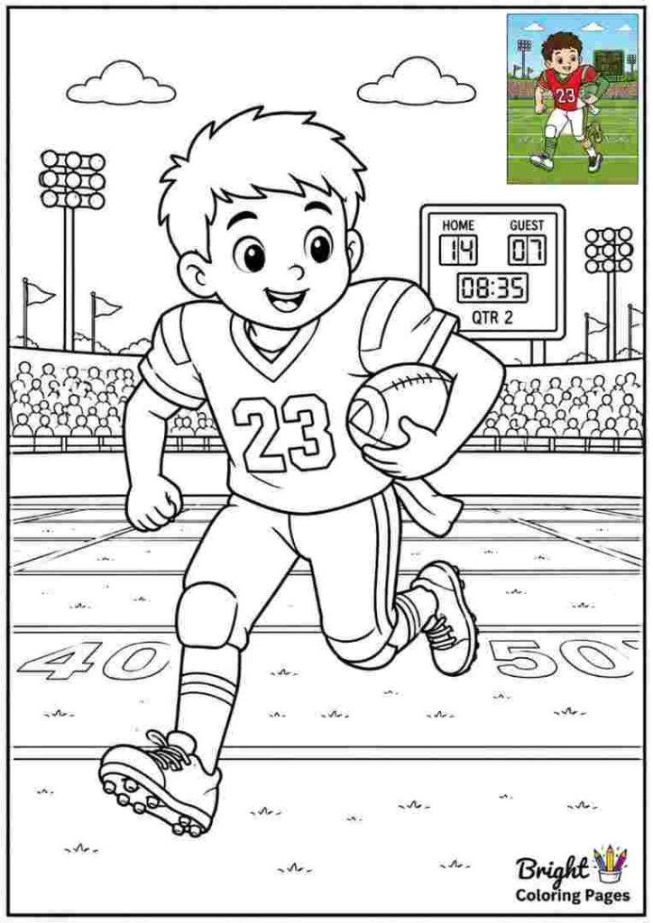 Football Player Running with the Ball