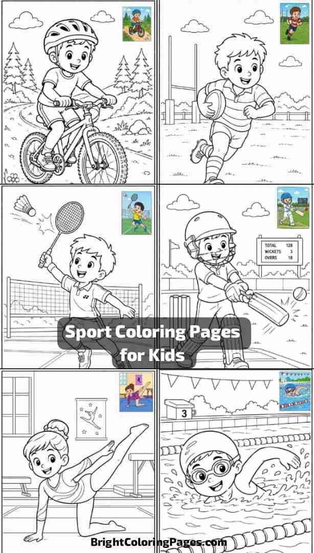 20 Sports Coloring Pages for Kids | Free Printable Fun