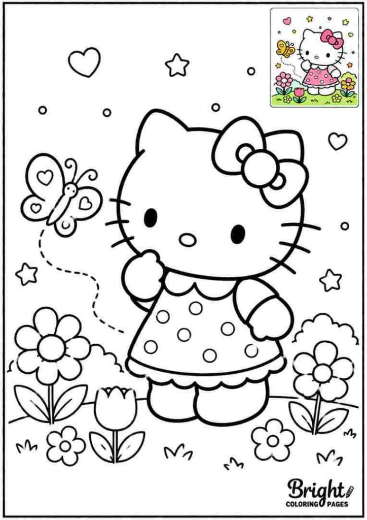Hello Kitty with a Butterfly