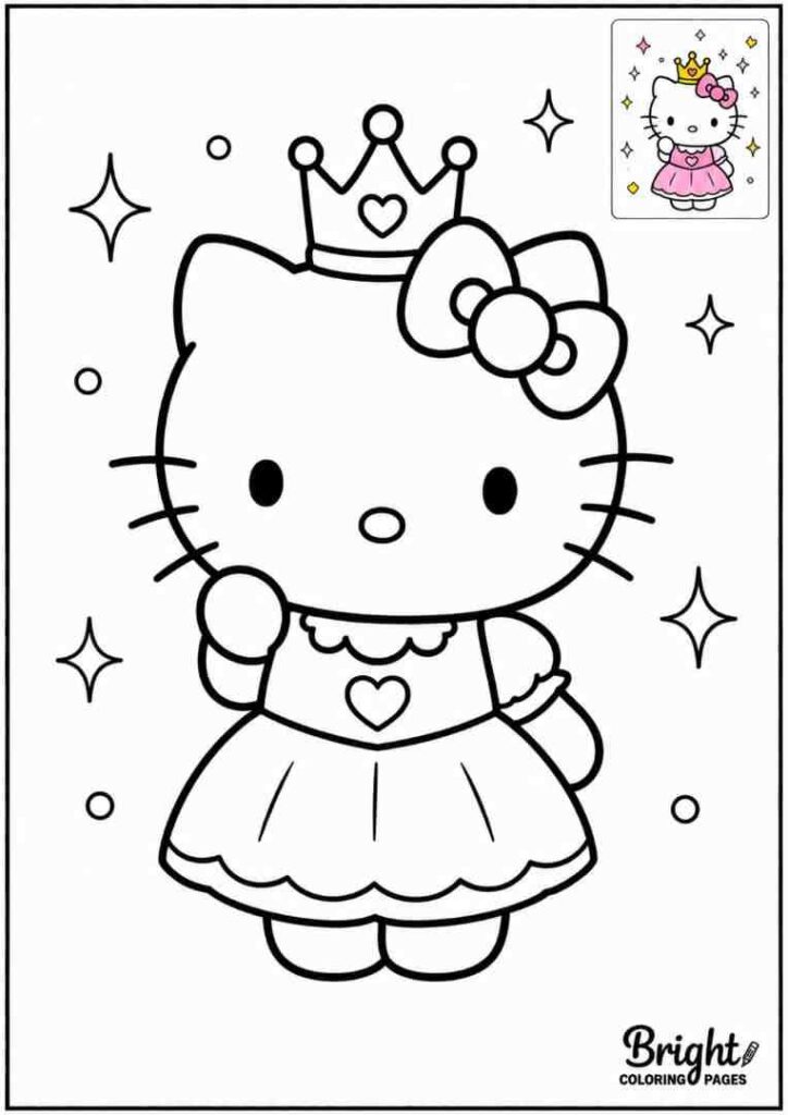 Hello Kitty Wearing a Crown