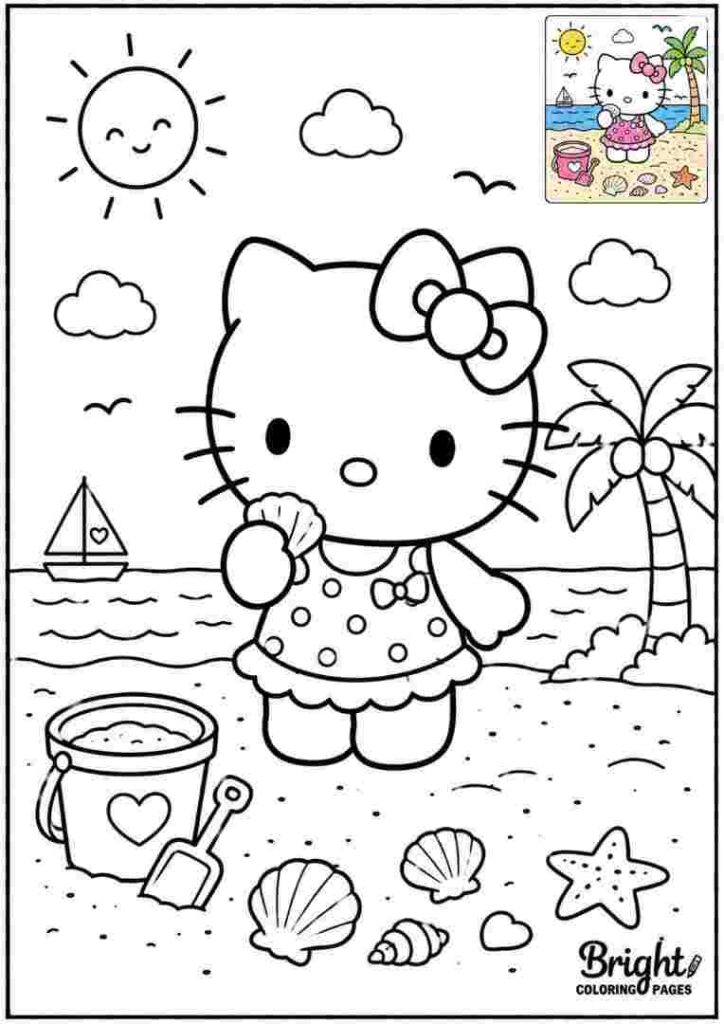 Hello Kitty at the Beach