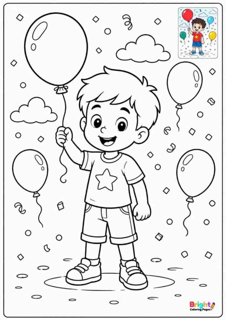 Boy Holding a Balloon