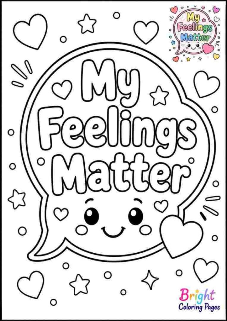 My Feelings Matter Coloring Page