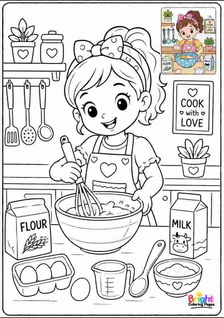 Girl Helping in the Kitchen