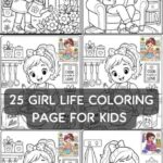 25 Girl Life Coloring Pages For Kids (Free Printable Download)