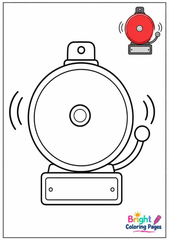 School Bell Coloring Page