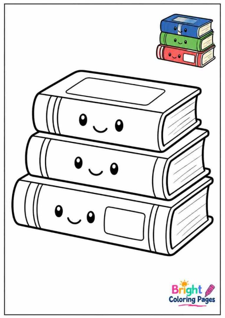 Classroom Books Coloring Page