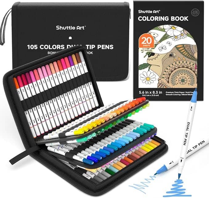 Shuttle Art 121 Colors Dual Tip Set