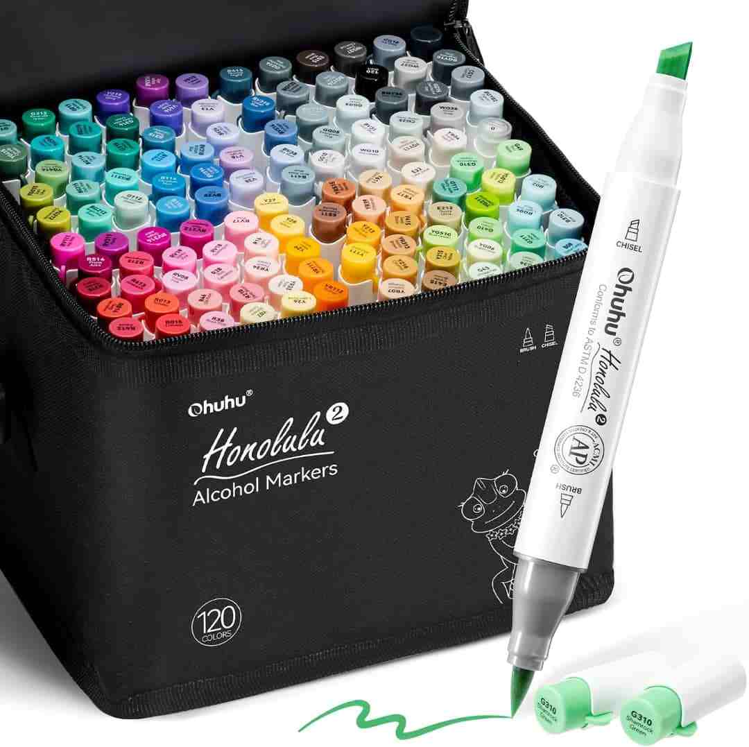 Ohuhu Honolulu 120 Colors Dual Tips