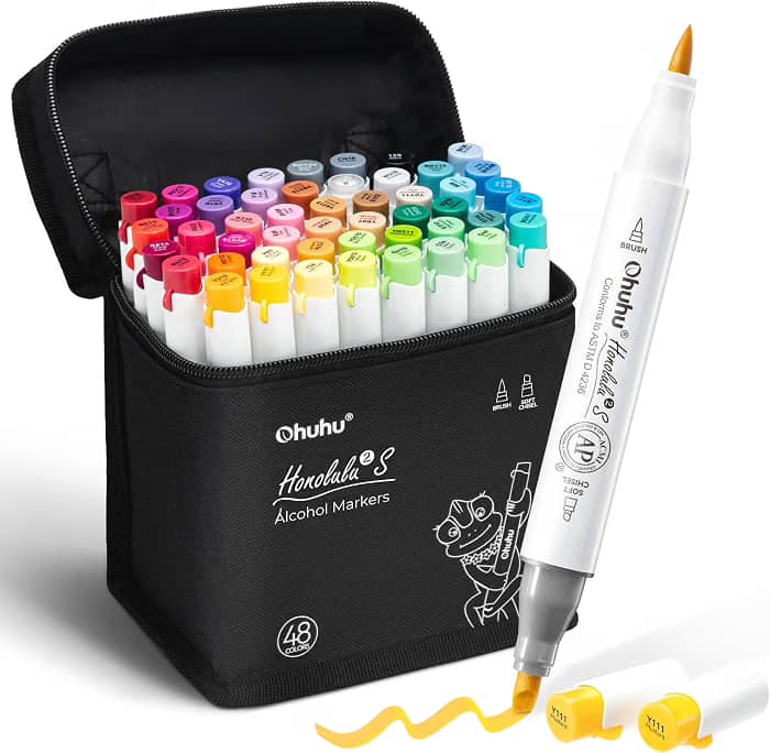 Ohuhu Honolulu S 48 Colors Dual Soft Tips