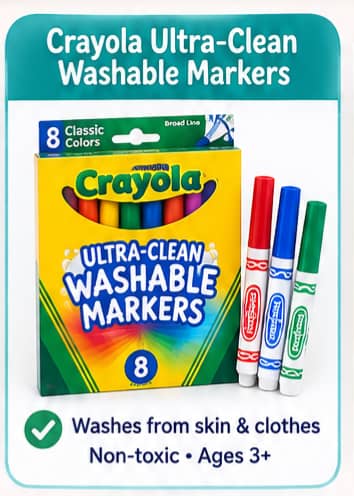 Best safe markers for kids who are ready for more color: Crayola Ultra-Clean Washable Markers