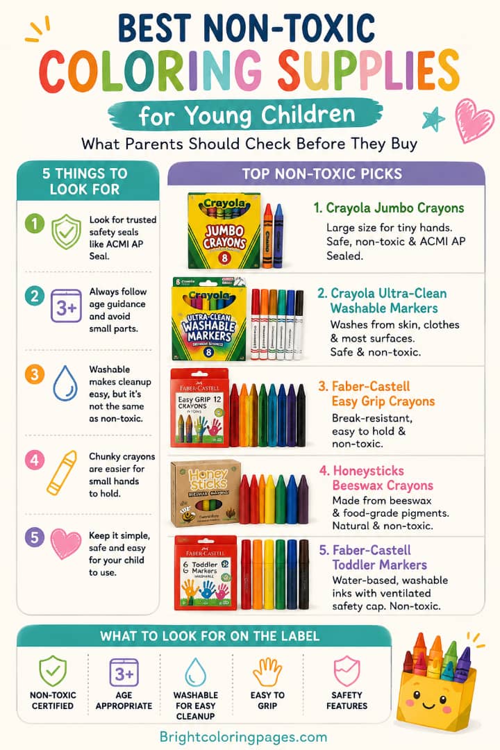 Best Non-Toxic Coloring Supplies for Young Children: What Parents Should Check Before They Buy