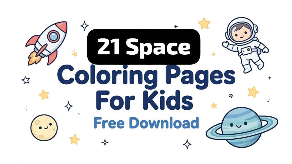 21 Space Coloring Pages For Kids (Free Download)